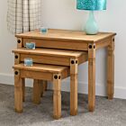 Corona Nest Of Tables - Distressed Waxed Pine