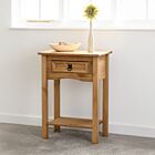 Corona 1 Drawer Console Table - Distressed Waxed Pine