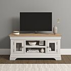 Bordeaux Small TV Stand - Ivory/Oak
