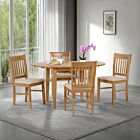 Oxford Extending Dining Set (X4 Chairs) - Natural Oak/Mink Microsuede