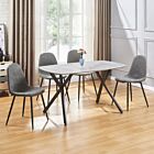 Athens Rectangular Dining Set (X4 Chairs) - Concrete Effect