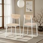 Riley Dining Chair (X2 Per Box) - White/Light Oak Effect Veneer