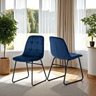 Lukas Dining Chair (X2 Per Box) - Sapphire Blue Velvet