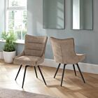Lewis Swivel Dining Chair (X2 Per Box) - Fawn Fabric