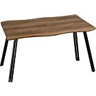 Quebec Wave Edge Dining Table - Medium Oak Effect