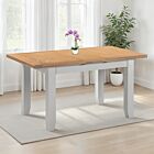 Windsor Extending Dining Table - Pebble Grey/Oak