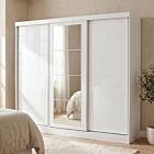Nevada 3 Door Slider Wardrobe - White Gloss