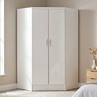 Nevada 2 Door Corner Wardrobe - White Gloss