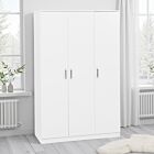 Dakota 3 Door Wardrobe - White