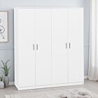 Dakota 4 Door Wardrobe - White