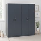 Dakota 4 Door Wardrobe - Dark Grey