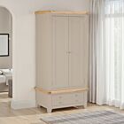 Windsor 2 Door 1 Drawer Wardrobe - Putty/Oak