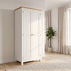 Cambridge 2 Door Wardrobe - Linen/Oak