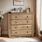 Panama 4 Drawer Chest - Natural Wax