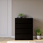 Malvern 4 Drawer Chest - Black