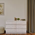 Malvern 6 Drawer Chest - Urban Snow