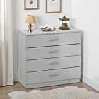 Dakota 4 Drawer Chest - Light Grey