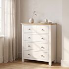 Cambridge 3+2 Drawer Chest - Linen/Oak