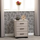 Oliver 3 Drawer Bedside - Light Oak Effect
