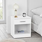 Dakota 1 Drawer Bedside - White