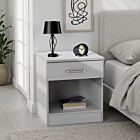 Dakota 1 Drawer Bedside - Light Grey