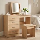 Nevada Dressing Table Set - Sonoma Oak Effect