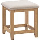 Windsor Dressing Table Stool - Natural Oak/Oat Fabric