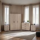 Oliver 3 Door Wardrobe Bedroom Set - Light Oak Effect