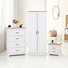 Portland Trio Set - White/Oak Effect