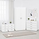 Dakota 2 Door Wardrobe Bedroom Set - White
