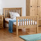Monaco 3' High End Bed - Distressed Waxed Pine