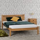 Maya 4' Bed - Distressed Waxed Pine