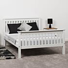 Monaco 4'6" High End Bed - White