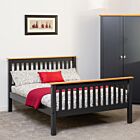 Monaco 4'6" High End Bed - Dark Grey/Oak Effect