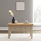 Windsor 2 Drawer Coffee Table - Putty/Oak