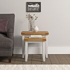 Windsor Nest Of 2 Tables - Ivory/Oak