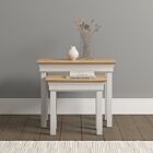 Bordeaux Nest Of 2 Tables - Ivory/Oak