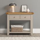 Windsor 2 Drawer Console Table - Putty/Oak