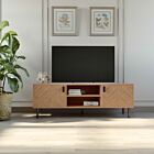 Leon 2 Door TV Unit - Medium Oak Effect