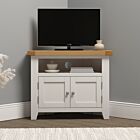 Windsor Corner TV Unit - Ivory/Oak