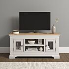 Bordeaux Small TV Stand - Ivory/Oak