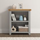 Windsor Low Bookcase - Pebble Grey/Oak
