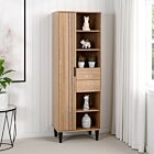 Tessa 1 Door 2 Drawer Bookcase Unit - Natural Oak Effect