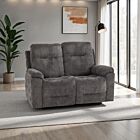 Guildford 2 Seater Recliner Sofa - Grey Fabric