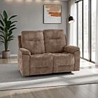 Guildford 2 Seater Recliner Sofa - Antelope Brown Fabric