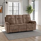 Guildford 3 Seater Recliner Sofa - Antelope Brown Fabric