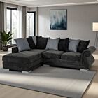 Elsa Left Hand Facing Corner Sofa - Dark Grey