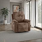 Guildford Recliner Chair - Antelope Brown Fabric