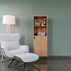 Leon 1 Door 2 Shelf Cabinet - Medium Oak Effect