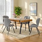 Treviso & Quebec Dining Set (X4 Chairs) - Light Oak Effect/Grey Faux Leather